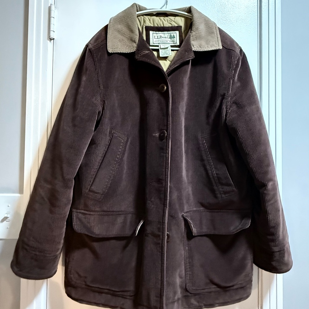 L.L. Bean Women's Chocolate Corduroy Utility Jacket